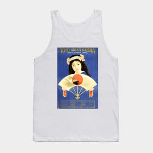 TOYO KISEN KAISHA Oriental Steam Ship Company Woman with Fan Vintage Advert Tank Top